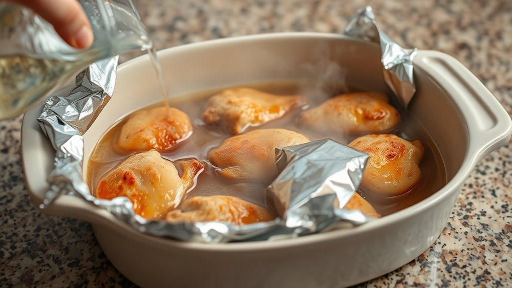 add moisture and cover