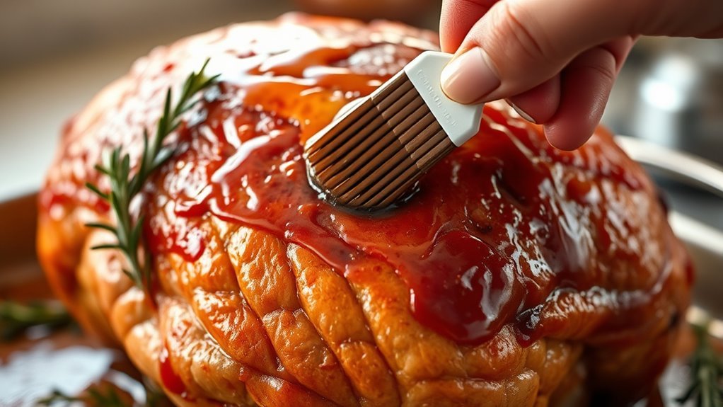 apply glaze broil twice