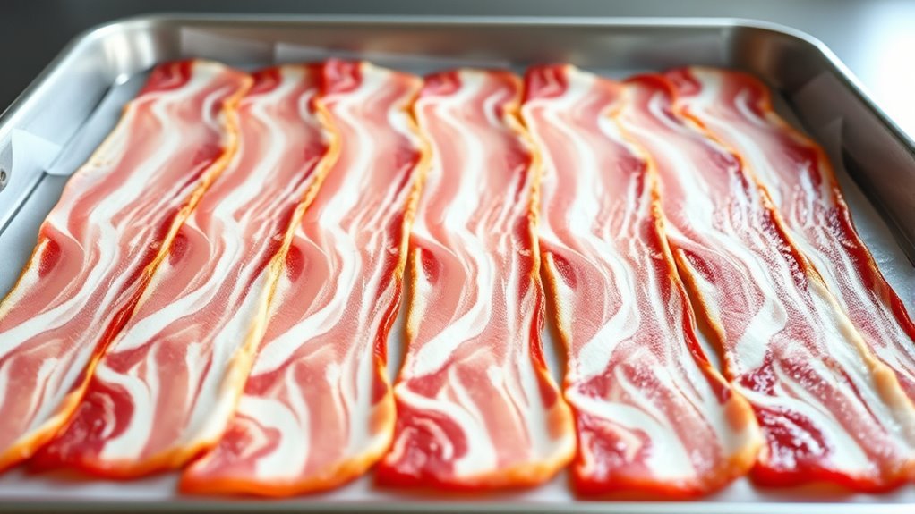 arrange bacon evenly on rack