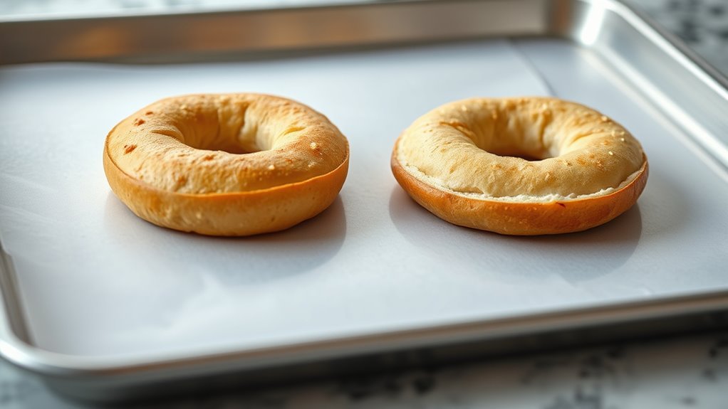 arrange bagel halves evenly