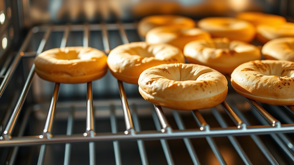 arrange bagels evenly spaced