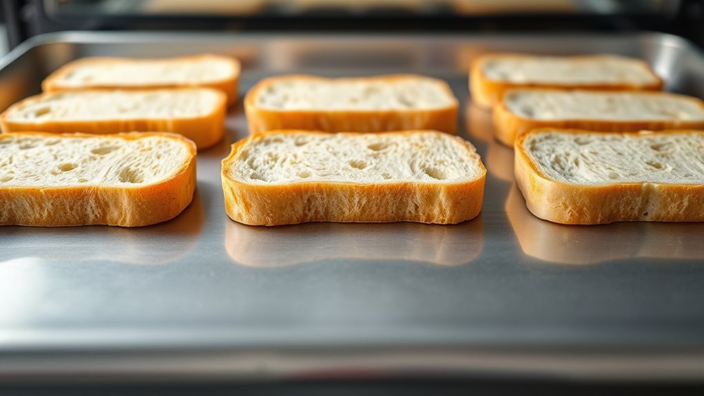 arrange bread slices evenly spaced