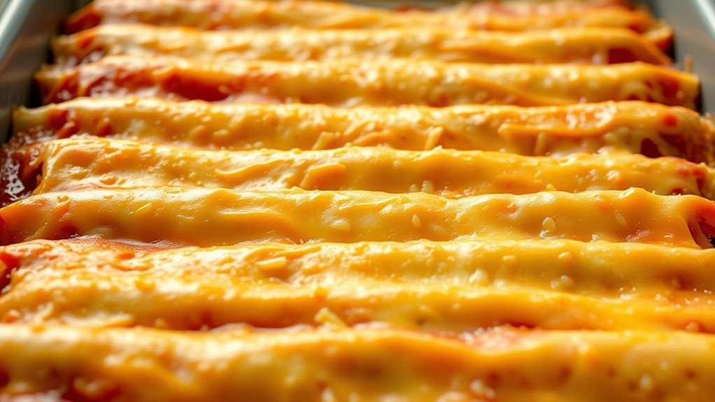 arrange enchiladas evenly spaced