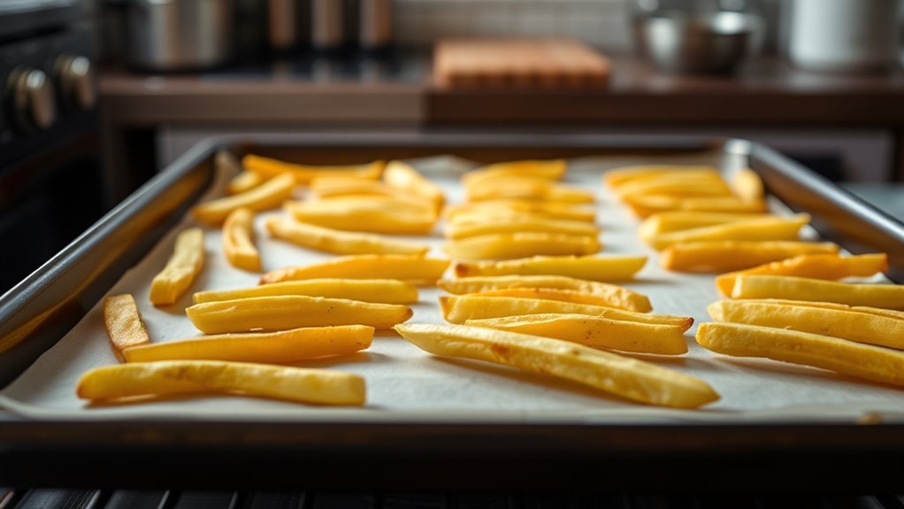 arrange fries evenly spread out