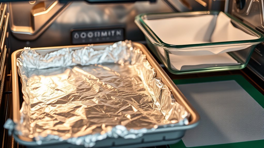 avoid foil on oven floor