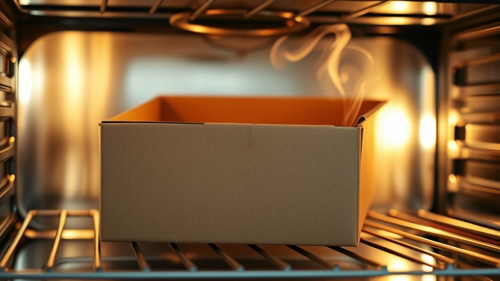 avoid heating cardboard safely