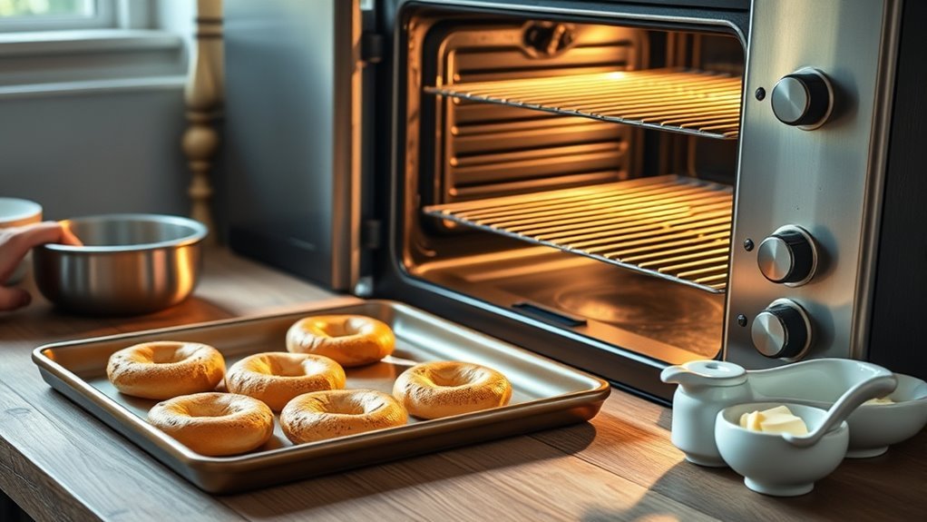 bake bagels evenly toasted