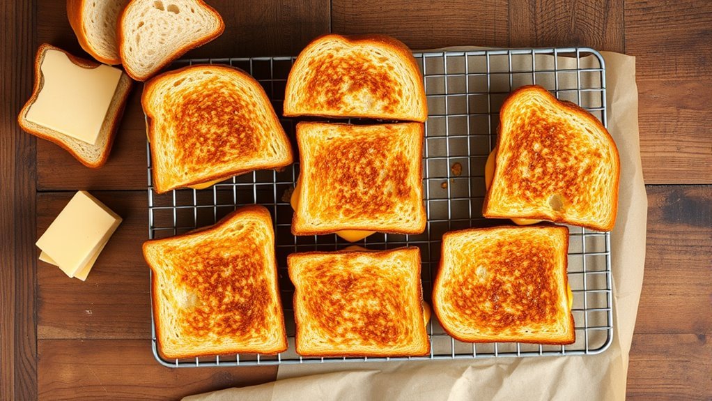 bake cheesy sandwiches evenly