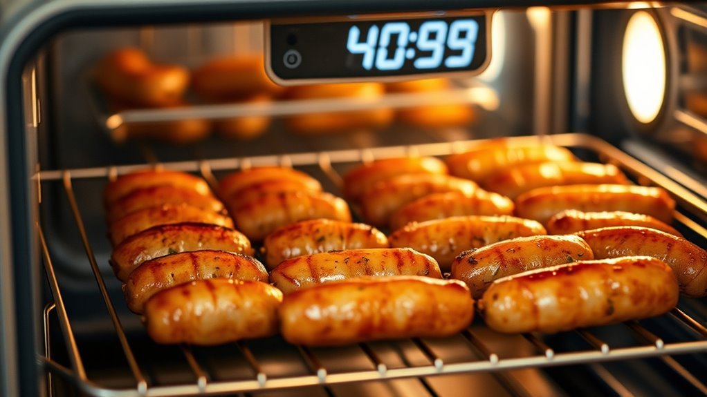 bake chicken sausage thoroughly