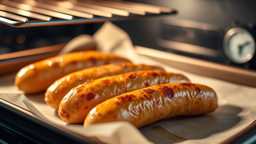 bake chicken sausage thoroughly