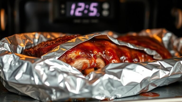 bake foil wrapped ribs thoroughly