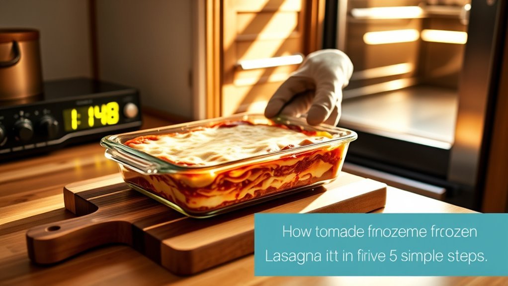 bake frozen lasagna properly