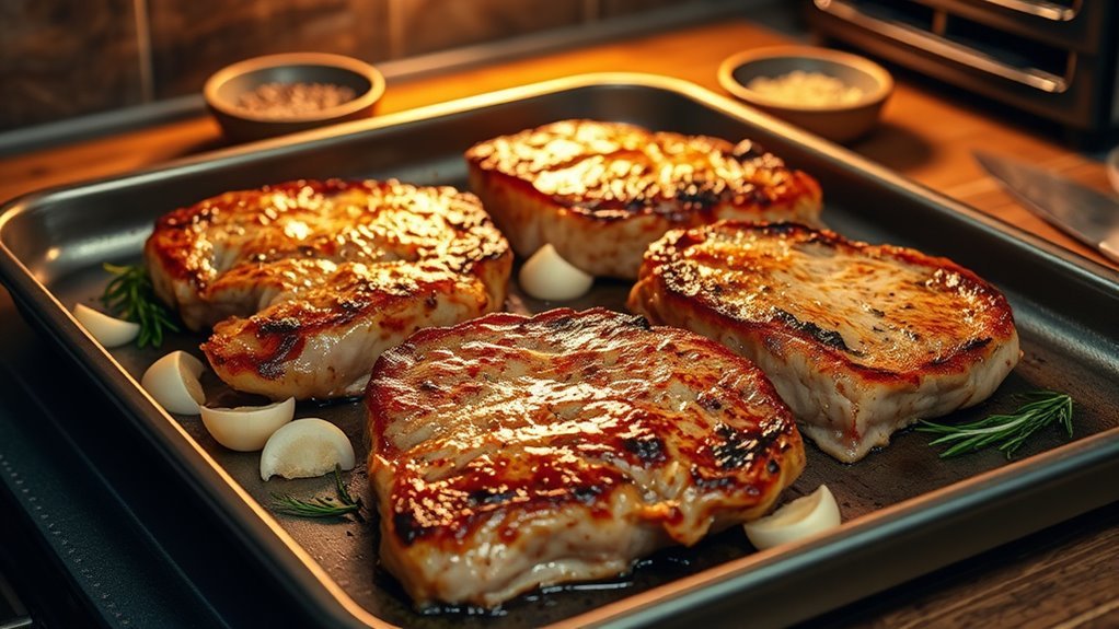 bake juicy pork steaks