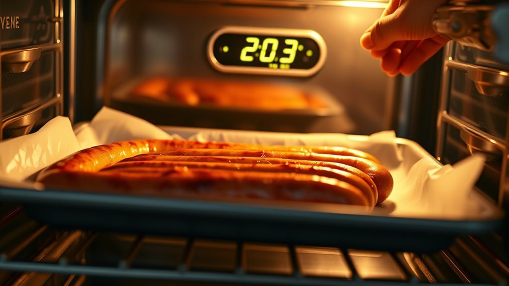 bake kielbasa until golden