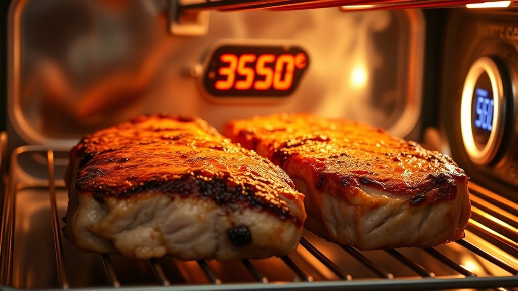 bake pork steaks evenly