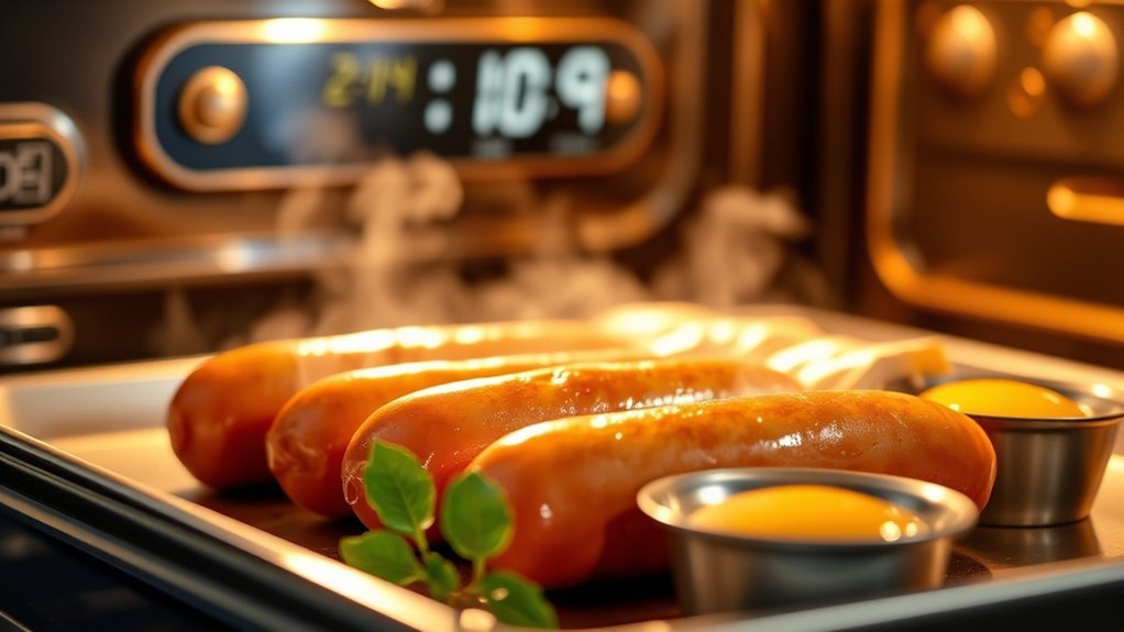bake sausage until golden