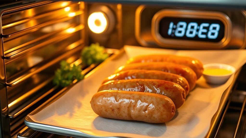 bake sausage until golden