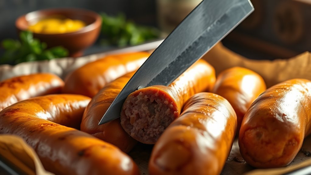 bake sausages evenly safely