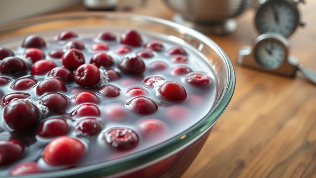 blanch cranberries to soften