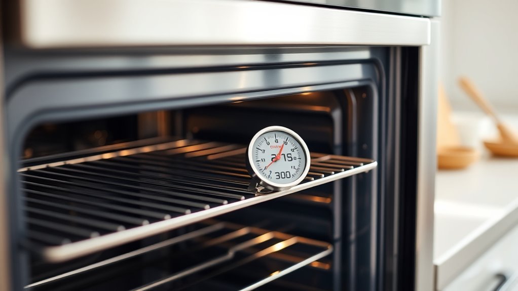 calibrate oven with thermometer