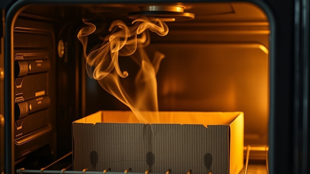 cardboard fire and fumes