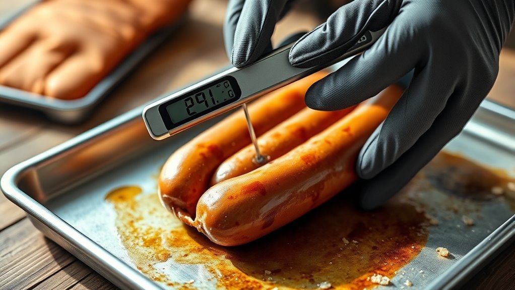 check sausage internal temperature