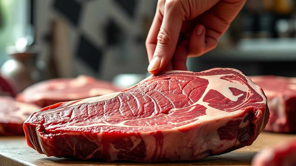 choose large well marbled fresh