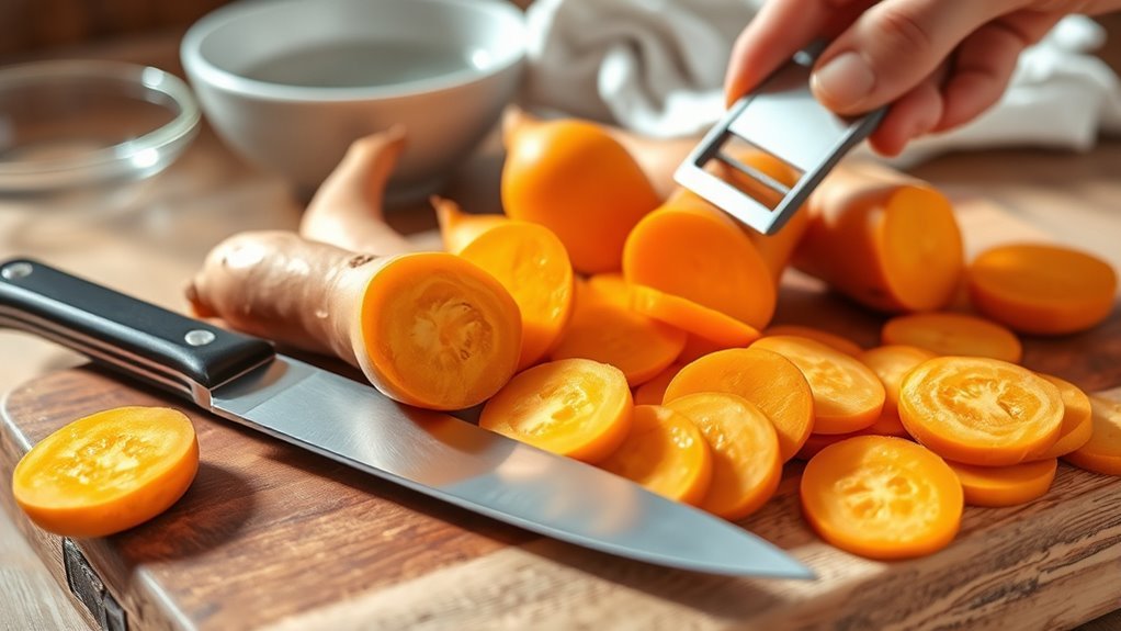 choose peel cut evenly