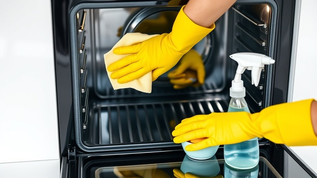 clean glass thoroughly and gently