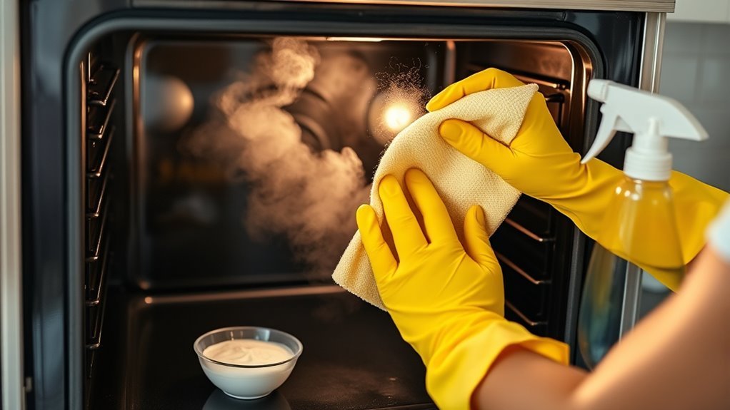 clean oven glass easily