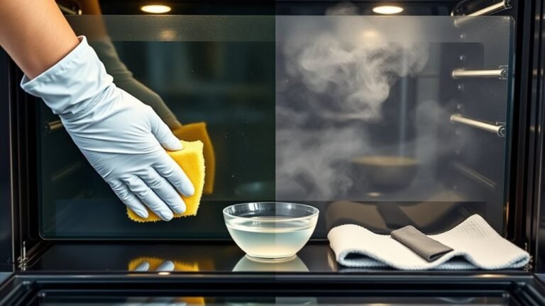 clean oven glass easily