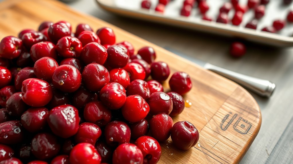 coat cranberries dry evenly