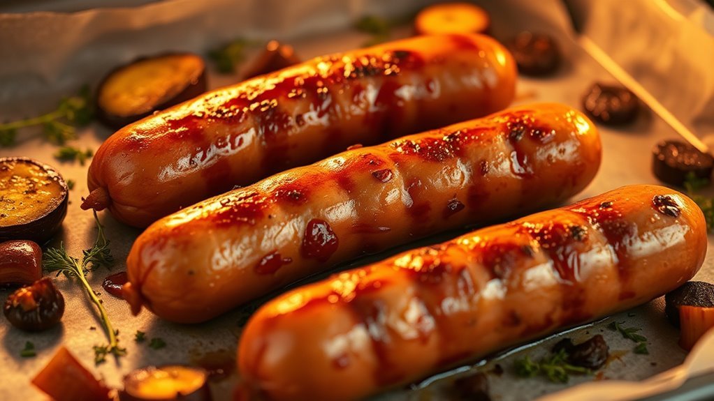 crispy juicy roasted kielbasa