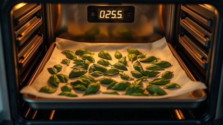 dry basil in oven