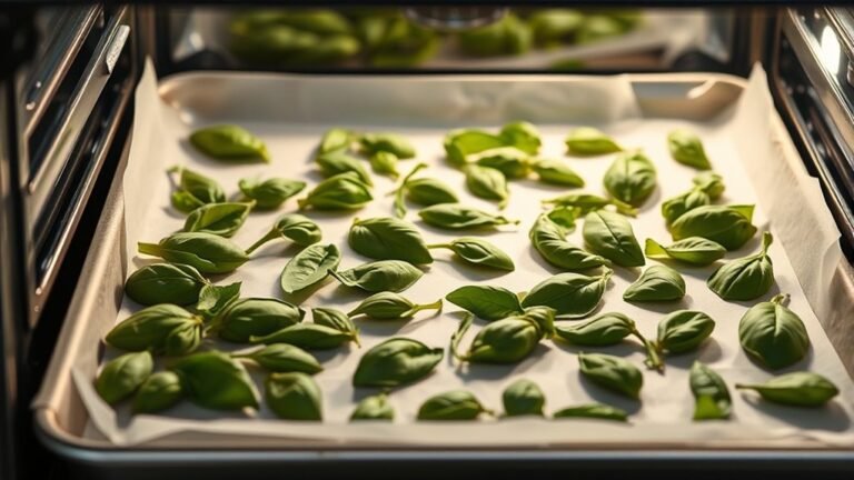 dry basil in oven