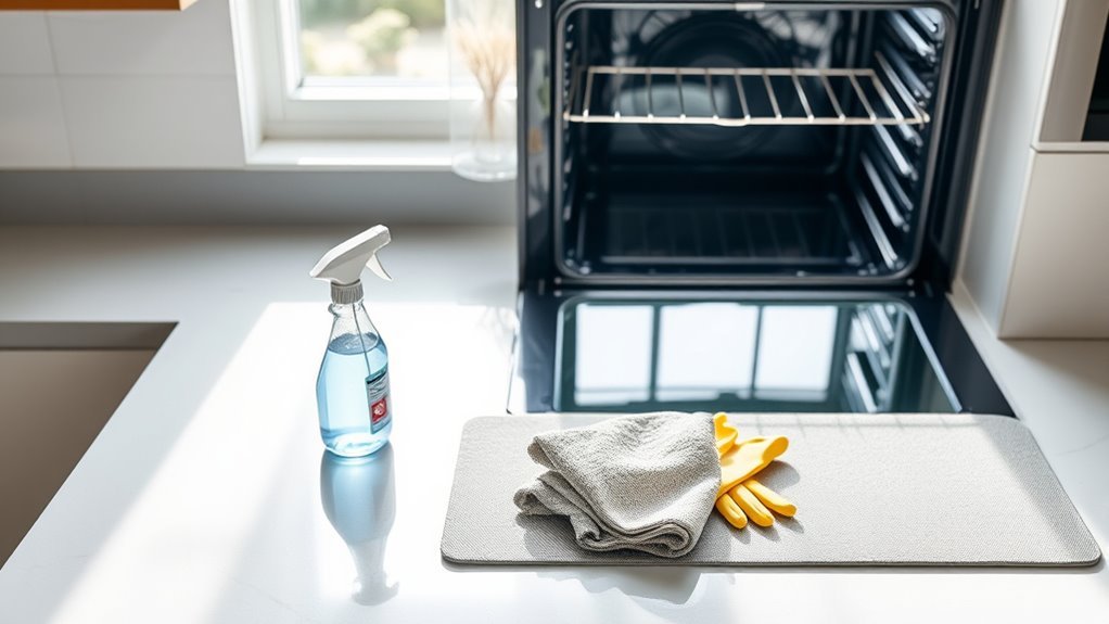 ensure oven is cool