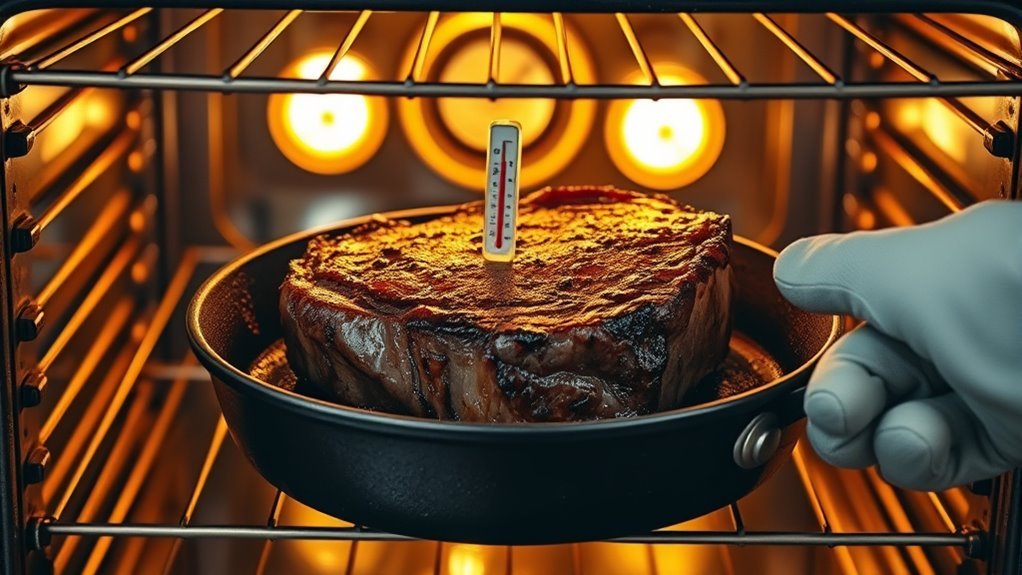 finish steak in oven