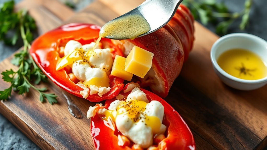 garlic butter enhances lobster
