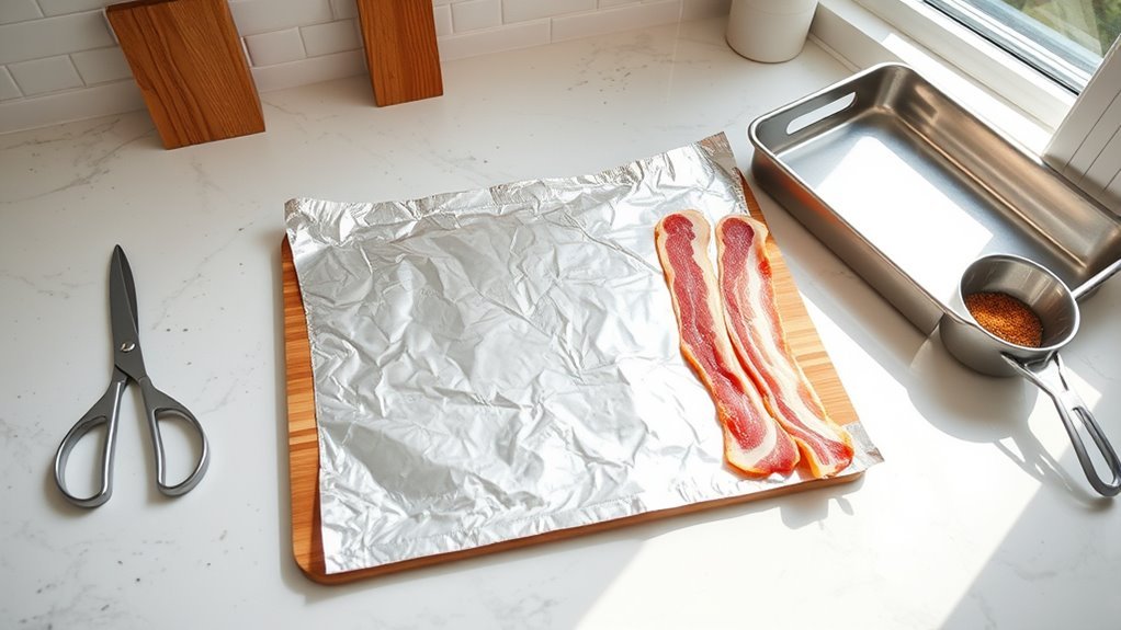 gather bacon baking sheet