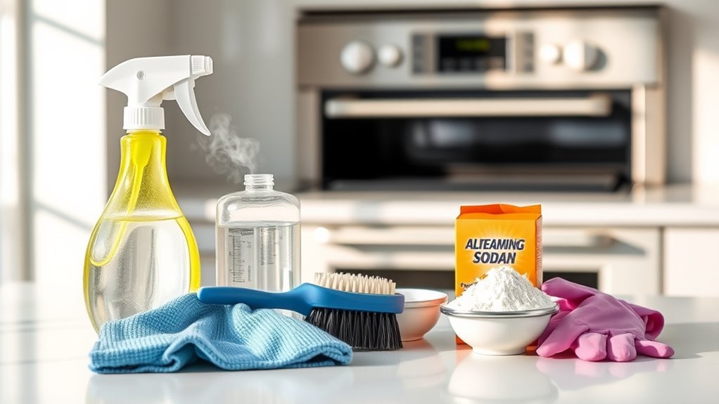 gather cleaning supplies beforehand