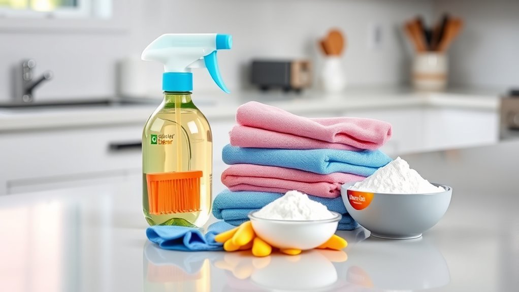 gather cleaning supplies beforehand