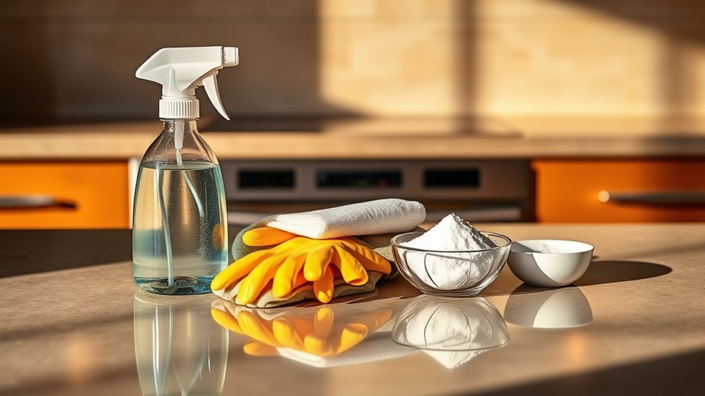 gather cleaning supplies ready
