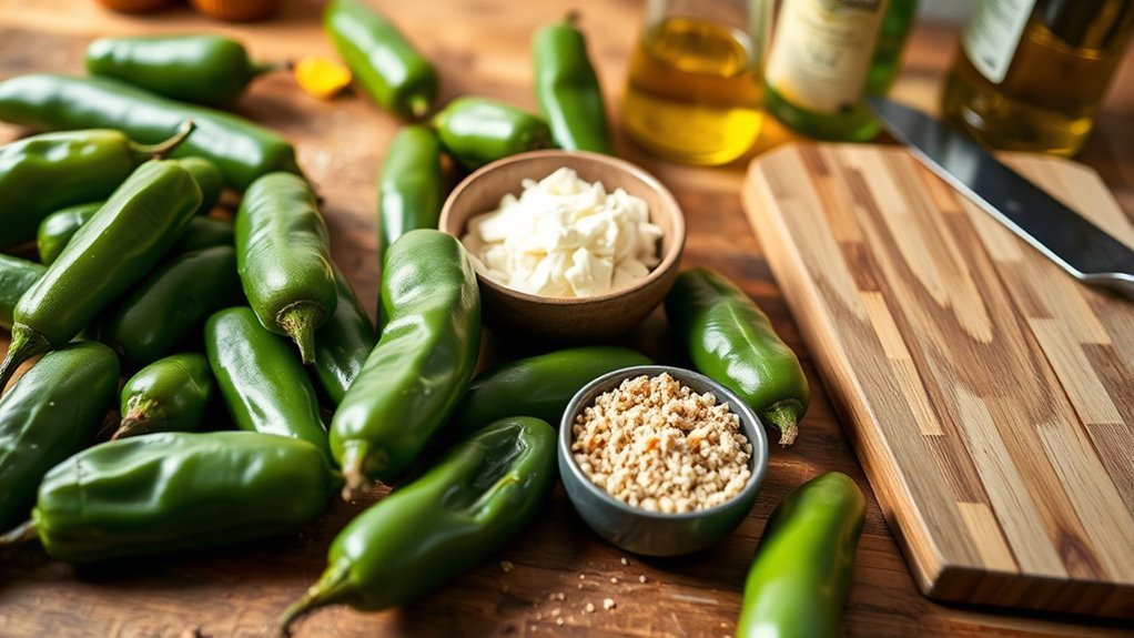 gather ingredients before cooking