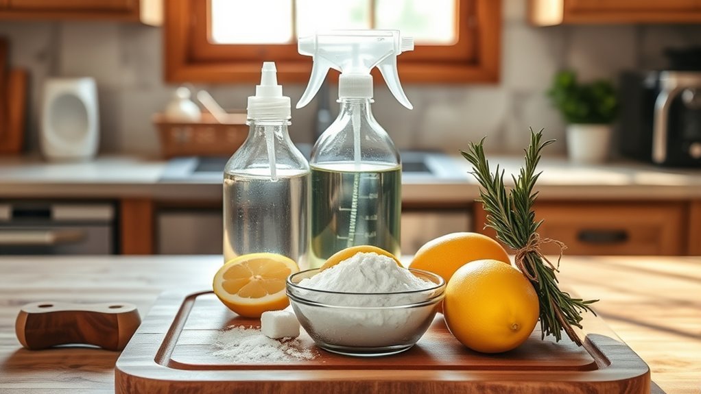 gather natural cleaning supplies