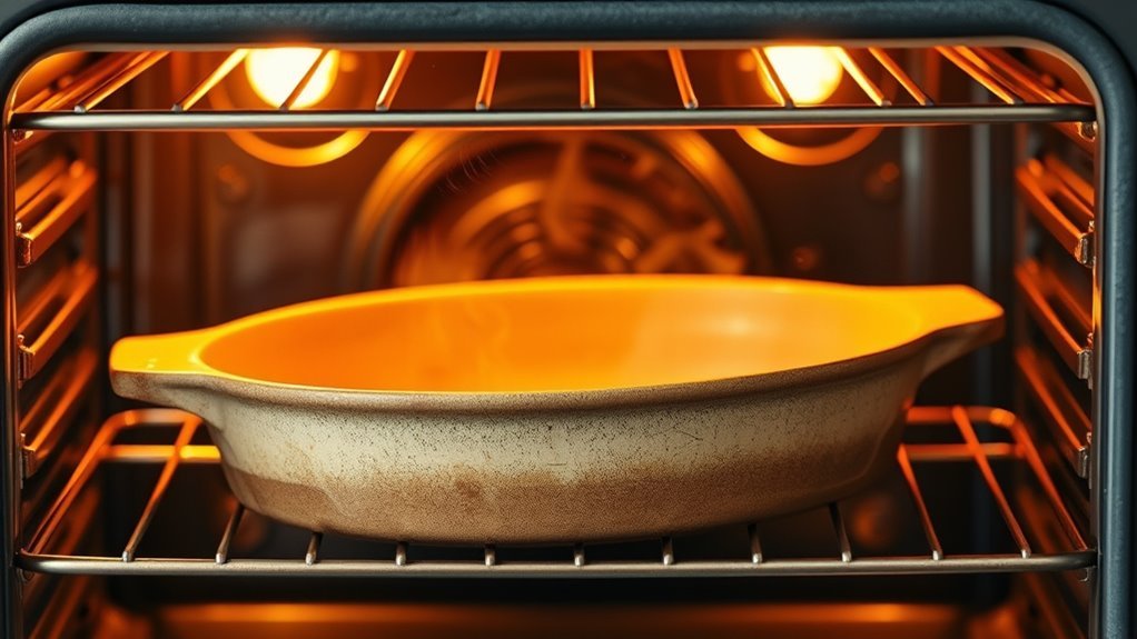 gradually heat stoneware safely