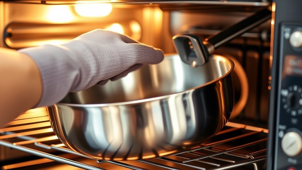 handle with oven mitts