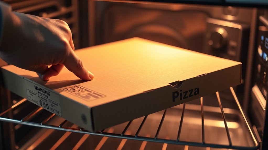 heating pizza boxes is dangerous