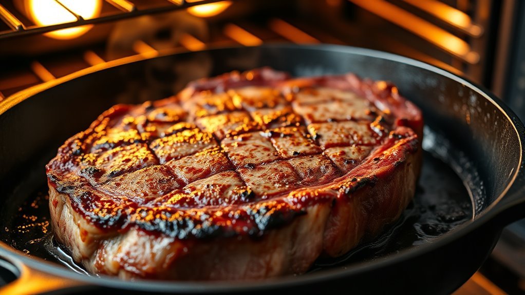 hot pan even sear