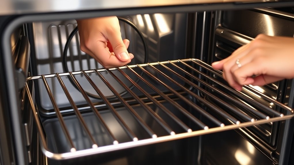 insert rack carefully securely