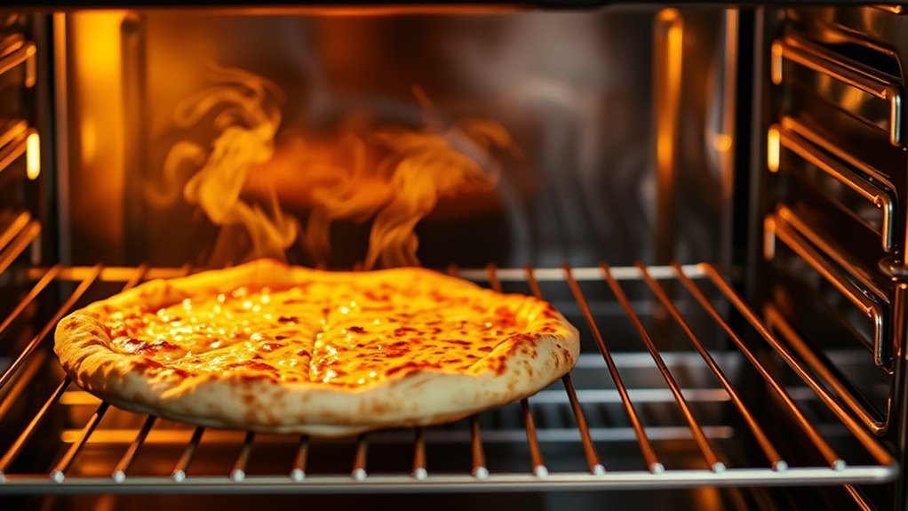 keep pizza uncovered during baking